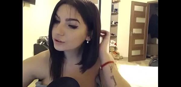  Hot russian teen SWAROWSKAYA masturbate  SOLO on webcam show